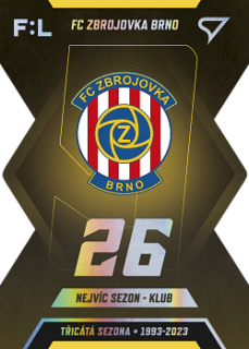 FC Zbrojovka Brno Brno SportZoo FORTUNA:LIGA 2022/23 2. serie Tricata Sezona F:L #TS-09